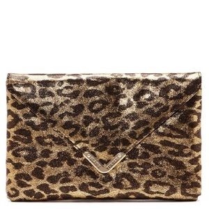 Elaine Turner Leopard Gold Clutch